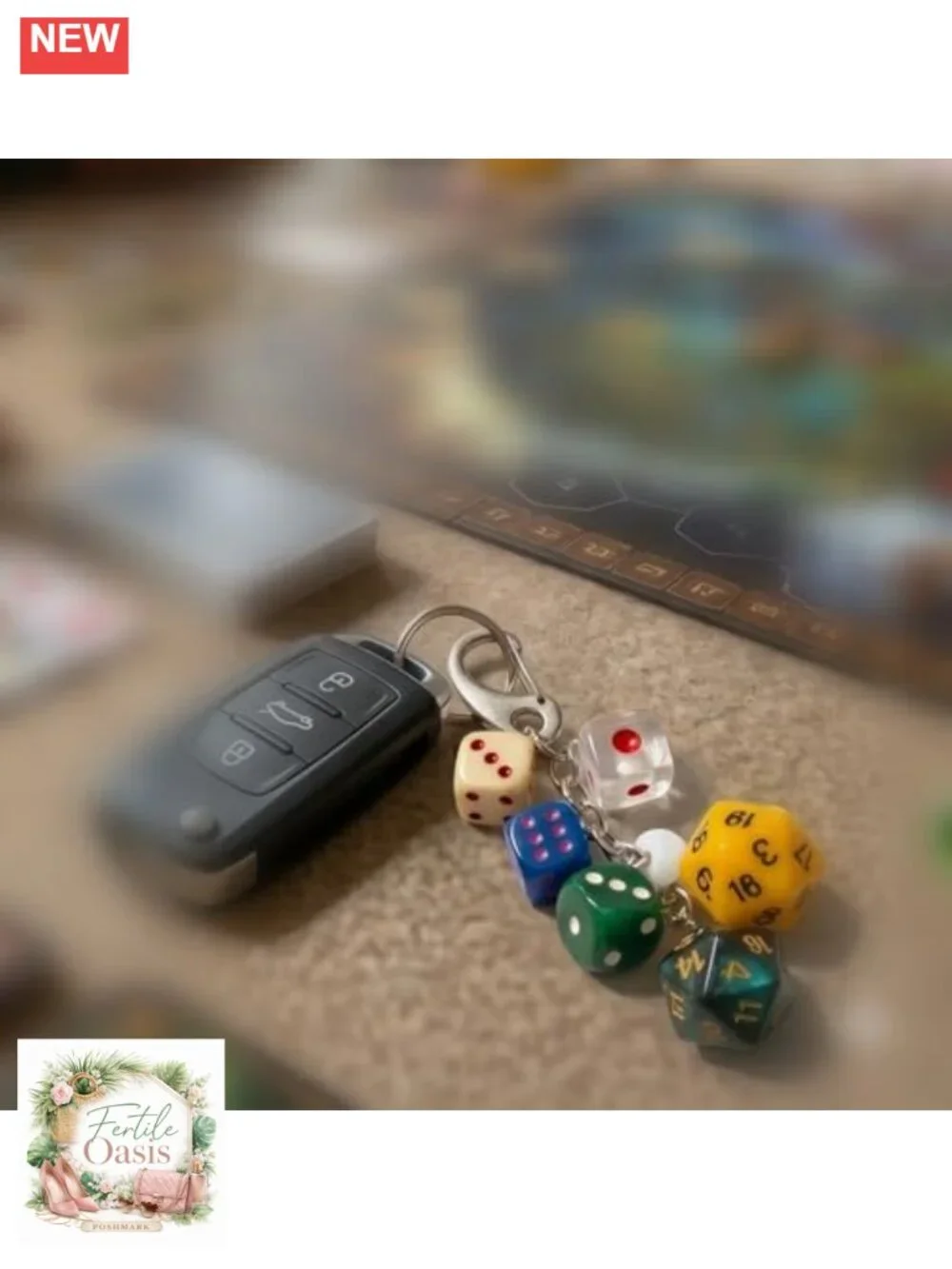 Y2K Dice Keychain Trendy Bag Charm Gift